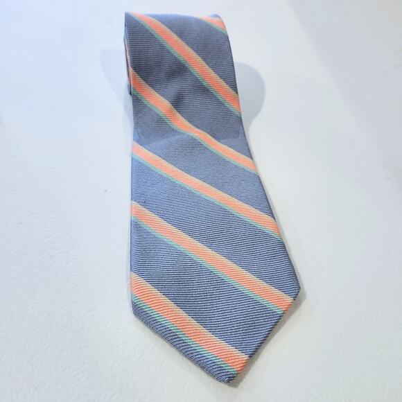 Brooks Brothers Makers Multicolor Striped 100% Silk Handmade Necktie Old Money - Picture 2 of 7